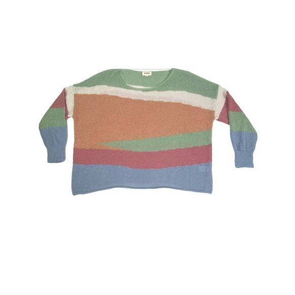 Adora Womens Sweater Size Small‎ Multicolor Pastel Very Oversized Boxy - Picture 6 of 8